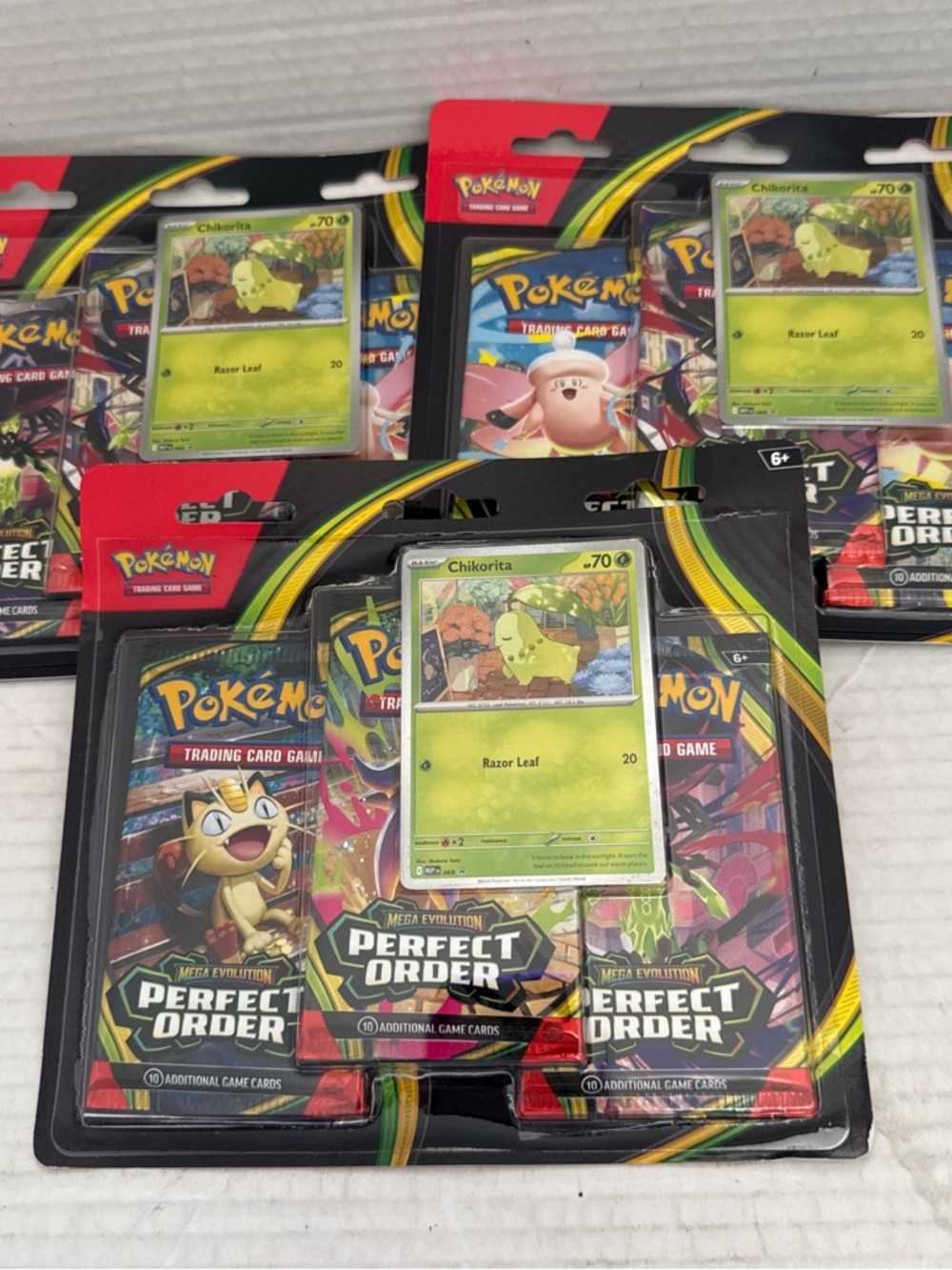 Pokémon Perfect Order Booster Pack 10  Lot 3 Chikorita #gaming #cardgame